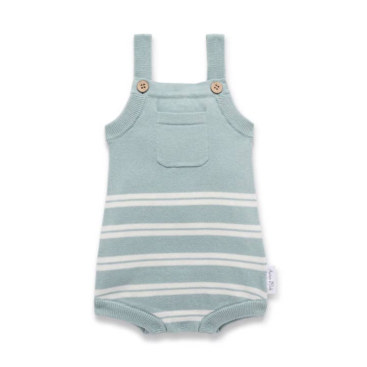 Eucalyptus Stripe Knit Romper for wholesale by Aster & Oak
