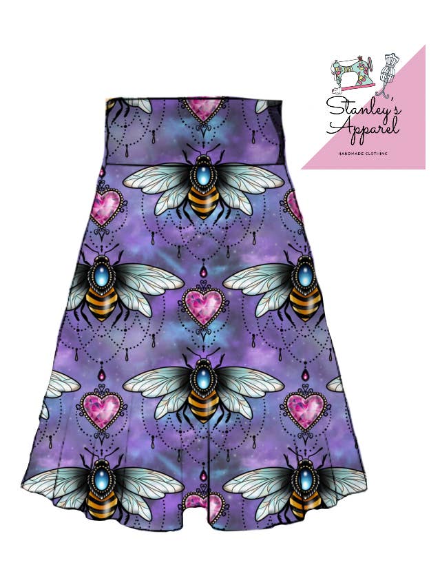 Jewelled bee Adult Skater skirt for wholesale by Stanley’s apparel