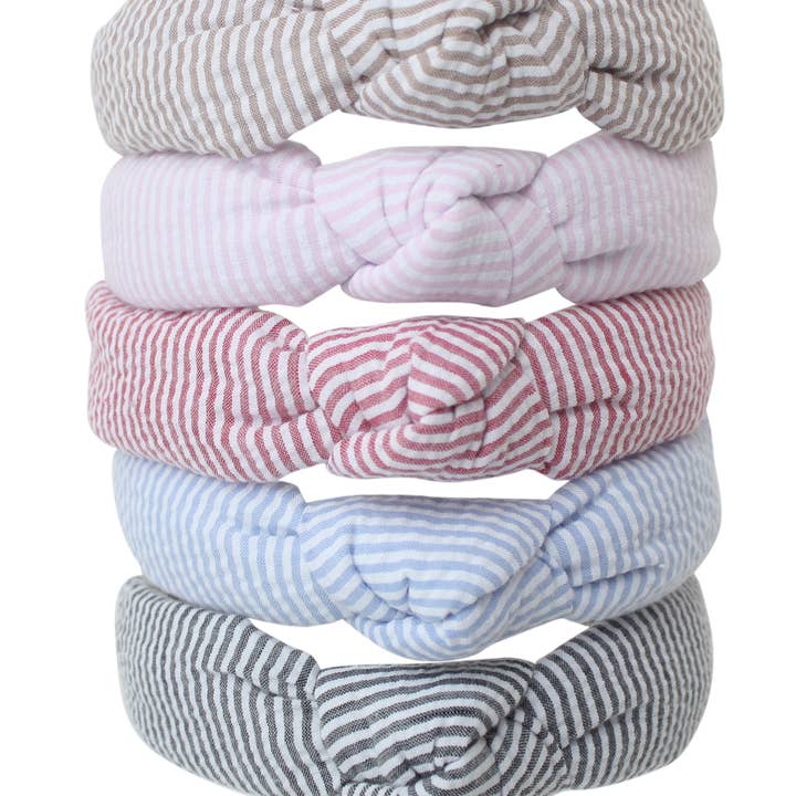 Cerchietto Seersucker Knot per la vendita all'ingrosso da parte di Bows Arts