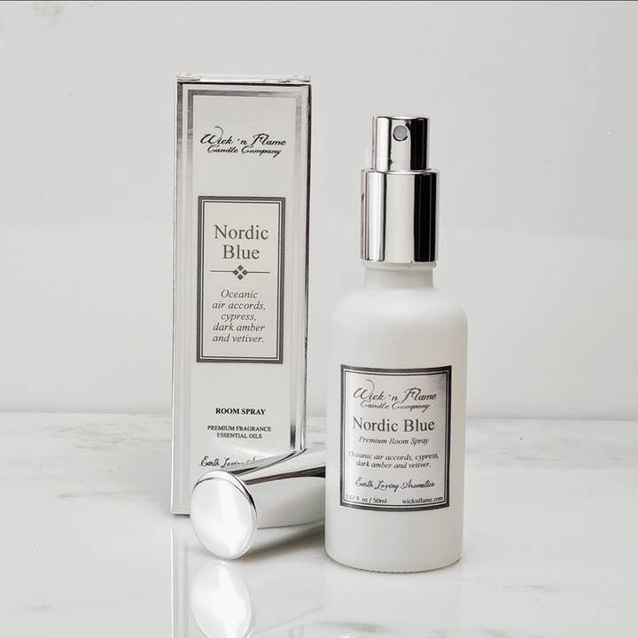 Wick 'n Flame Candle Company - Wholesale Room & Linen Spray - Nordic Blue 50ml Room Spray