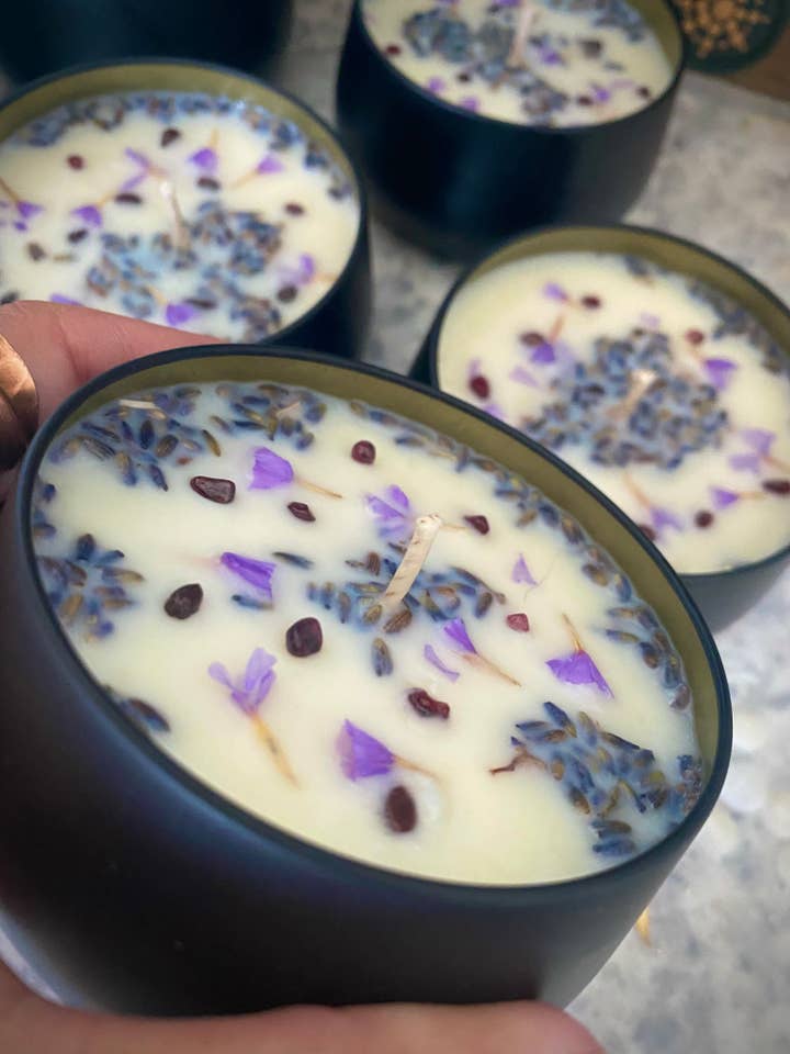 Sunset Magic 8oz aromatherapy candle for wholesale by Wild Earth Mama