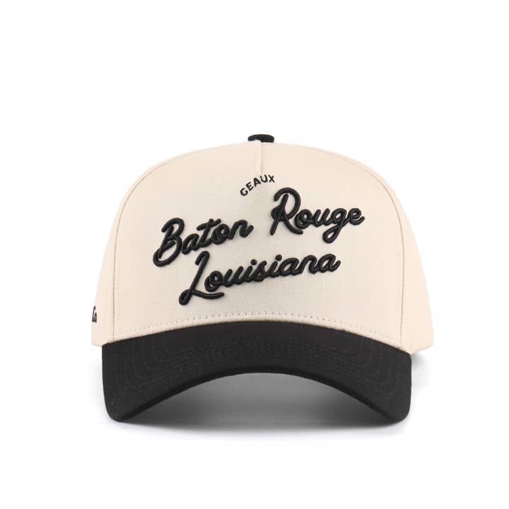 Beige Black The "Baton Rouge" Script Hat for wholesale on Faire3