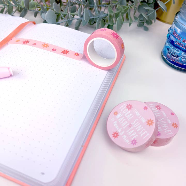 Floral Sunset Washi for wholesale by Peach and Mimi