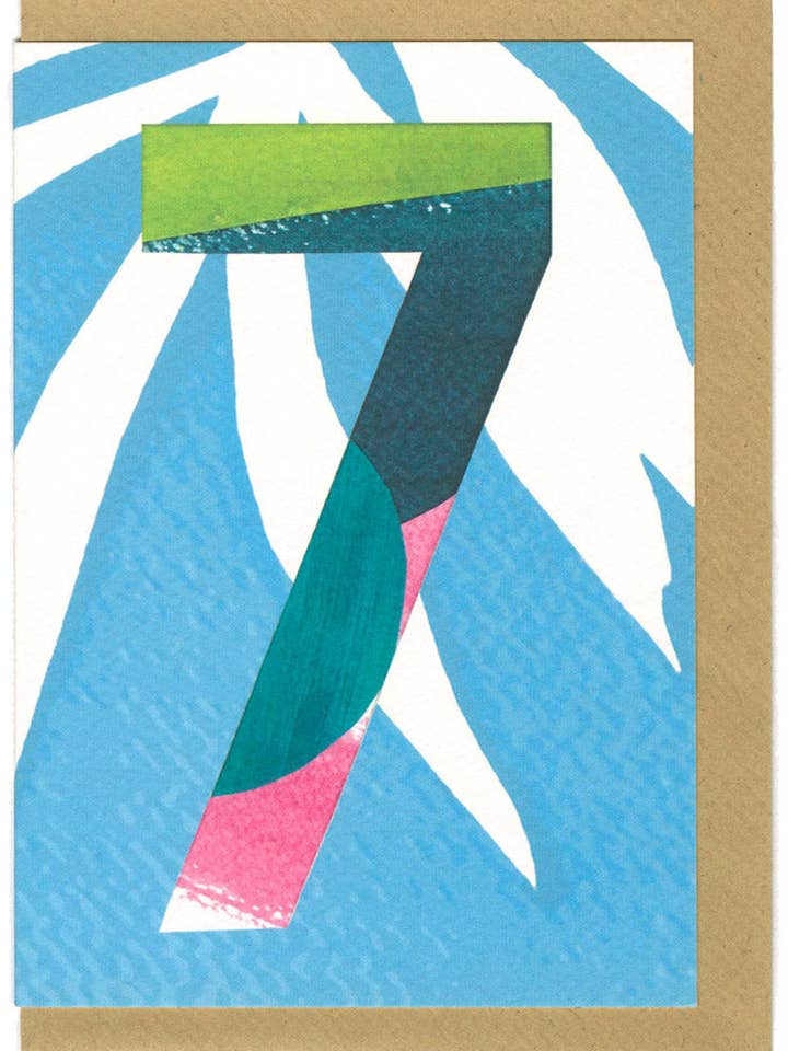 Number 7 Card for wholesale by Hot House Collection