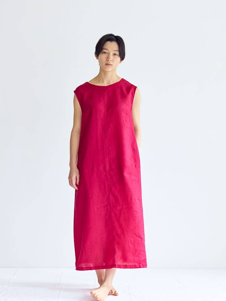 Daniel-klänning hallon för wholesale av Fog Linen Work