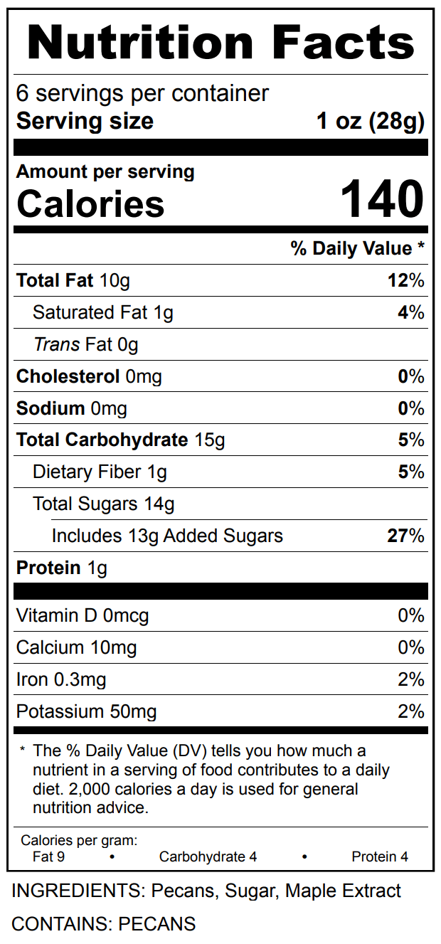 Popinsanity Popcorn & Confections - Vendita all'ingrosso Frutta secca - Pecan tostate all'acero | Regalo gourmet con noci candite | Scatola da 6 once3