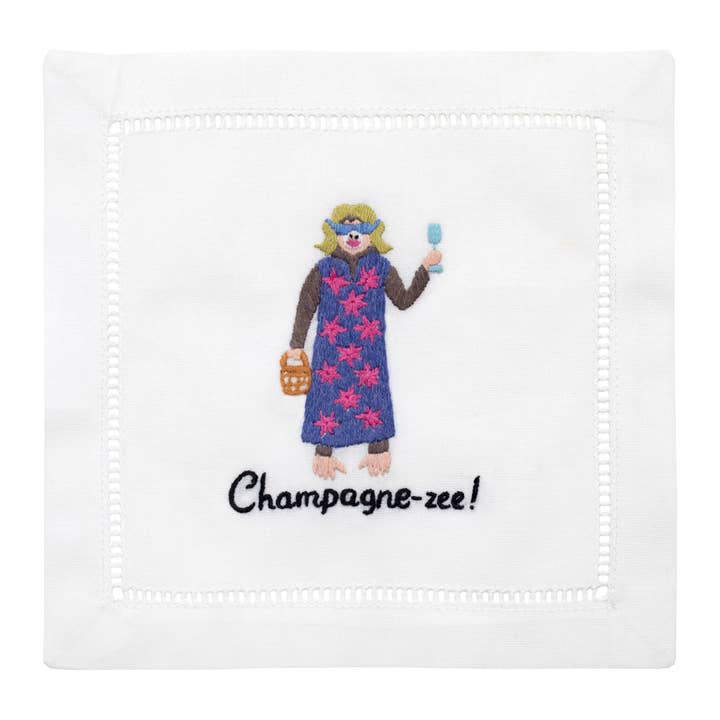 August Morgan - Wholesale Dinner & Cloth Napkin - CHAMPAGNE-ZEE NAPKIN COCKTAIL NAPKIN
