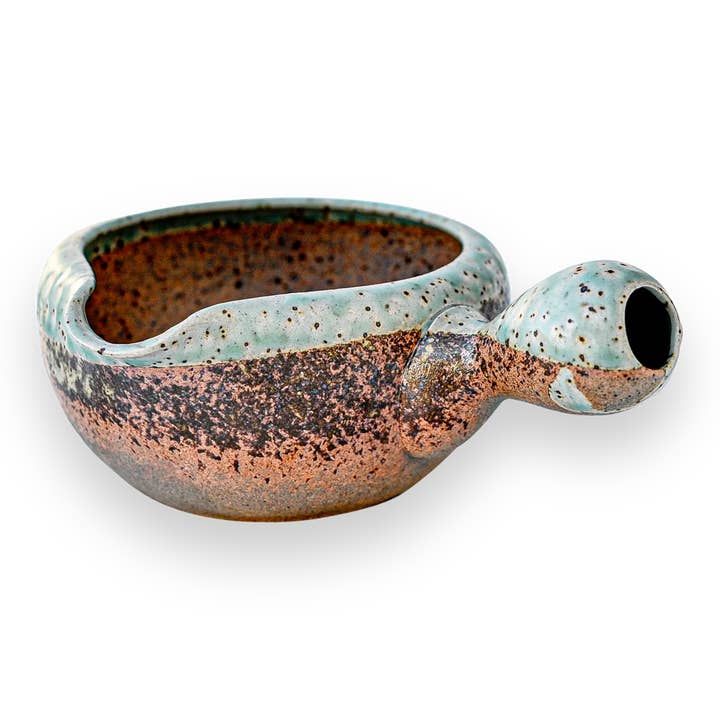 Tigela de Cerâmica Castanha para Matcha com Bico por atacado de Aprikalife