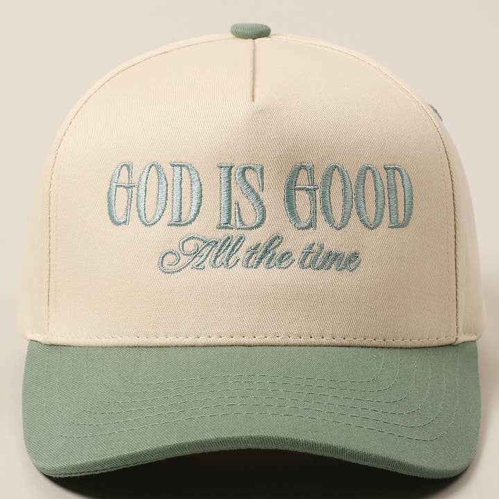 Fashion City - Wholesale Trucker Hat - Unisex - God Is Good All The Time Embroidery Trucker Hat
