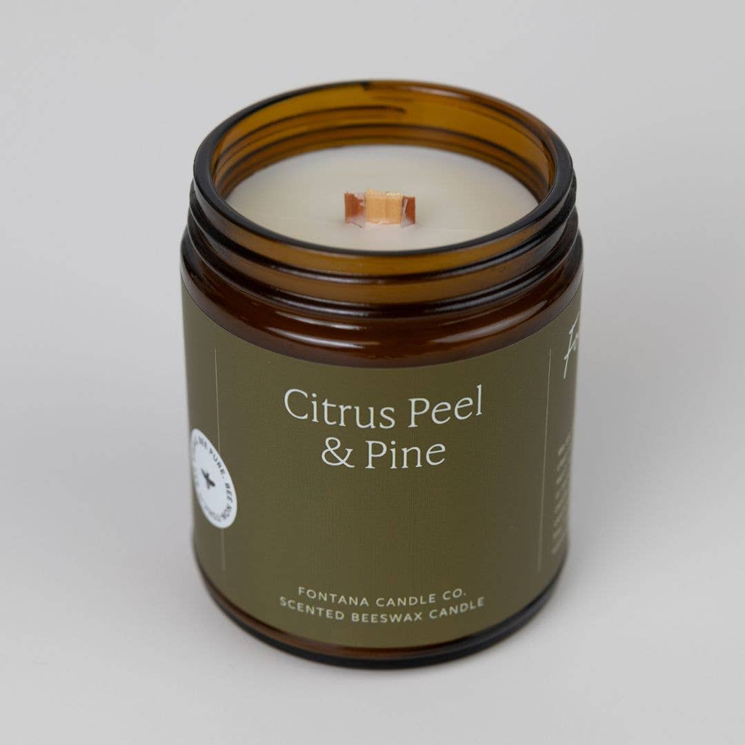 Fontana Candle Co. - Wholesale Jar/Filled Candle - Citrus Peel & Pine Beeswax & Essential Oil Jar Candle2