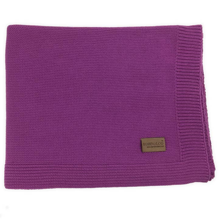 Knit Baby Blanket - Amethyst for wholesale by Bambino Land