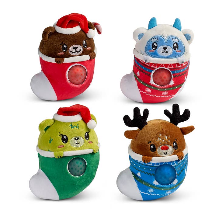 Top Trenz Inc - Wholesale Squishy Toy - Kids & Baby - Christmas Collection - Sensory Beadie Buddies Squishy Toy