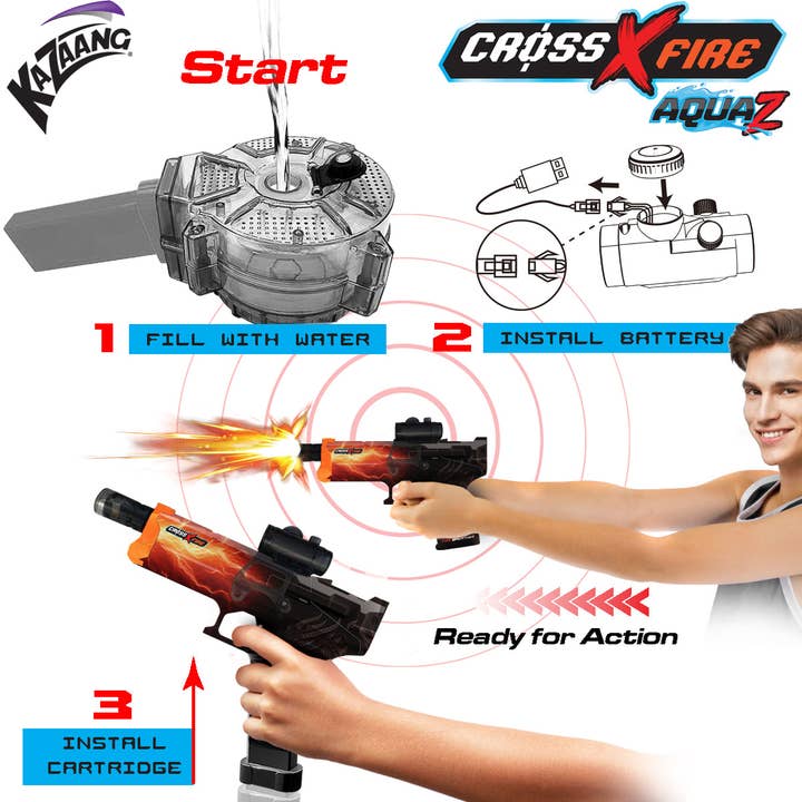 BMS Brands North America – wholesale Klassisk leksak - Barn – CrossXFire AquaZ - Eldsprutare