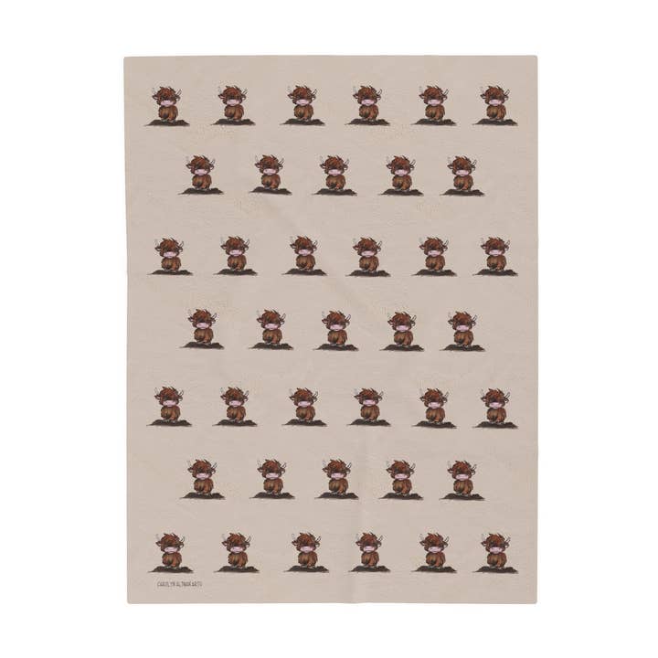 Highland Baby Kalb Samtvelours Plüschdecke Kleinkinddecke für den Großhandel von Carolyn Altman Art / Glory Bee Baby