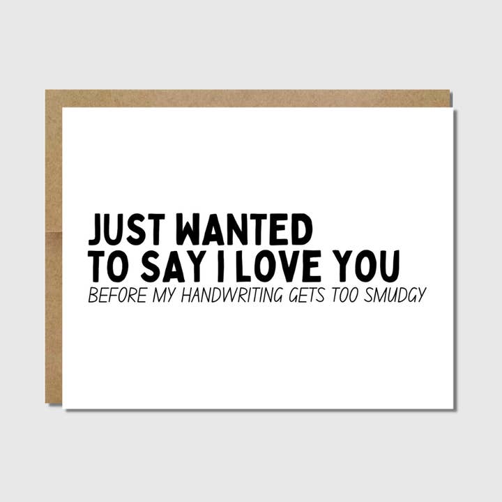 Funny Love Card | From Someone With Bad Handwriting for wholesale by Raisin Spirits