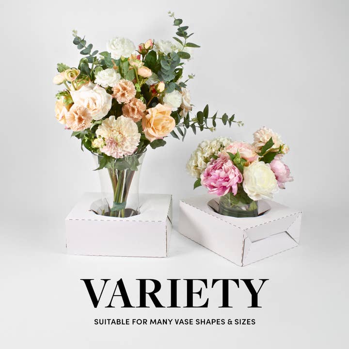 Jacobson - Wholesale Gift Box - 10PK - 12"L Pop Up Vase Boxes & Carry Out Bags for Florists