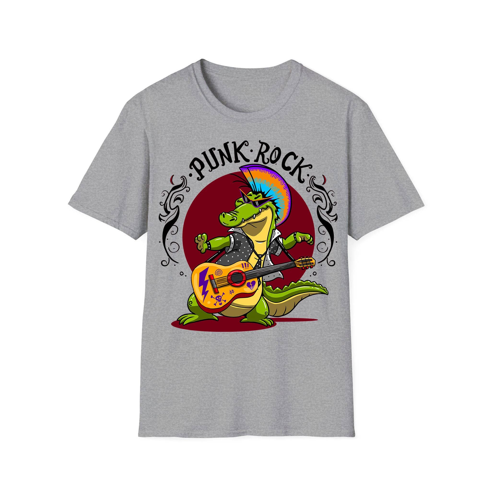 Emogifts - Wholesale Screen Printed T-Shirt - Unisex - Music unisex Crocodile Punk Rock T-shirt2
