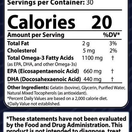 beni - Wholesale Oral Supplement/Vitamin - beni Fish Oil Softgels -1100mg Omega-3 – 60 Count Bottle