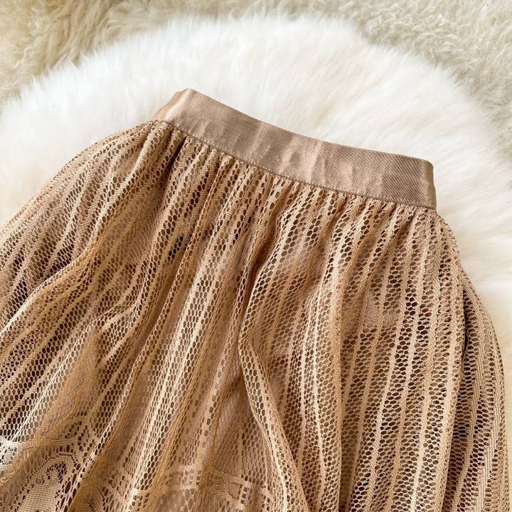 PEACH ACCESSORIES - Wholesale Skirt - Women's - Bohemian Rhapsody Lace Skirt SK20813