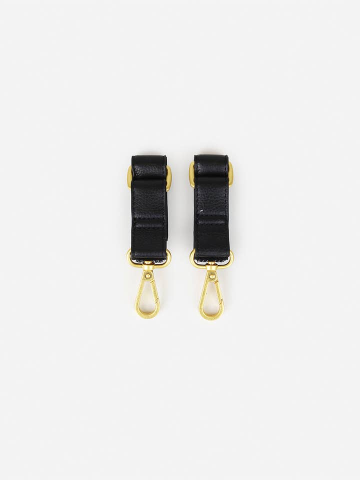The Stroller Hooks - 2 Faux Leather Velcro Straps And Hooks for wholesale by Fawn Design