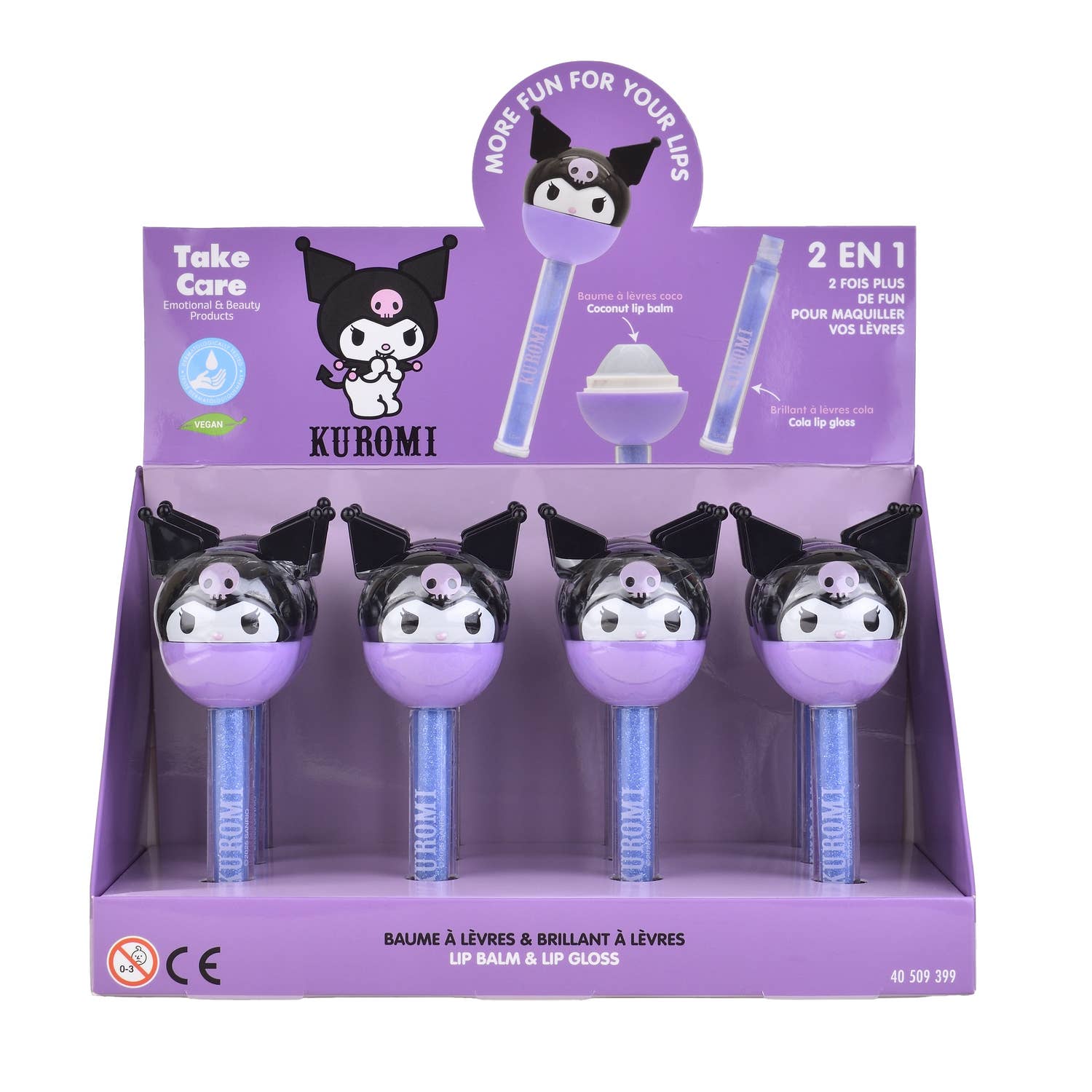 Takecare – wholesale Lip Balm – Kuromi lollipop lip balm & gloss7