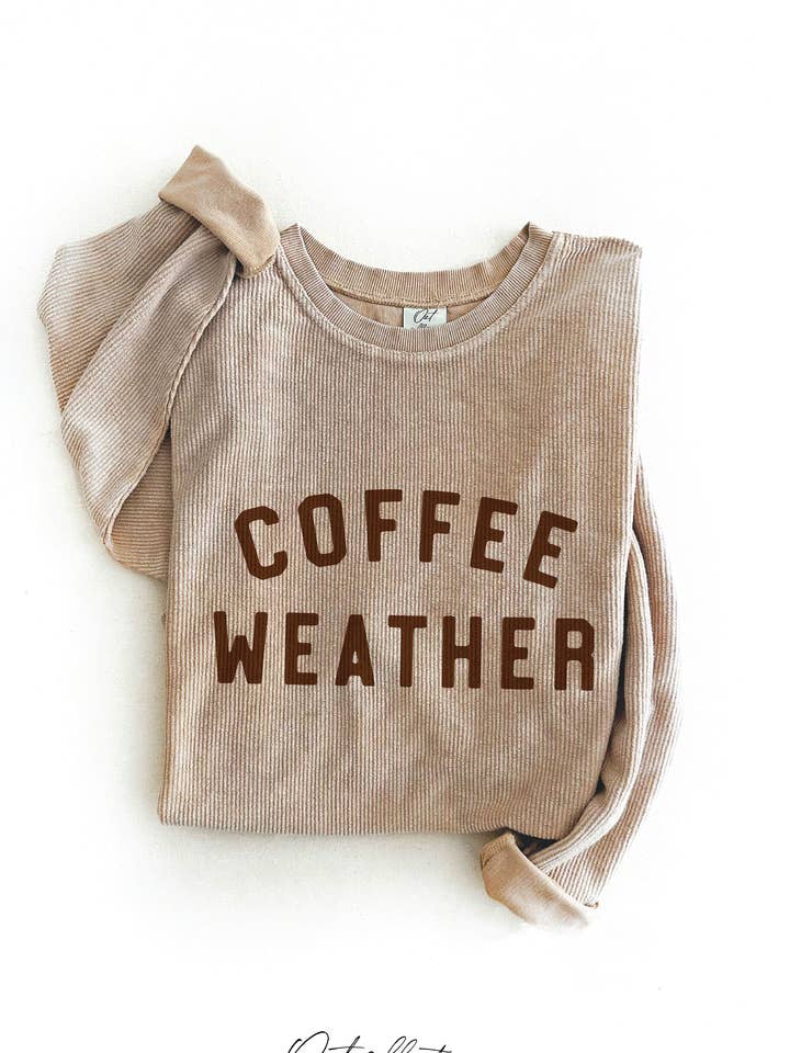 COFFEE WEATHER Thermal Vintage Pullover  for wholesale by OAT COLLECTIVE