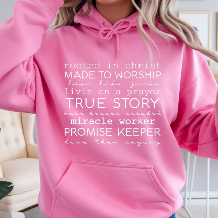 Christian Rooted in Christ Spring Graphic Hoody Sweatshirt for wholesale by Fox and Owl Apparel-Graphic Tee's