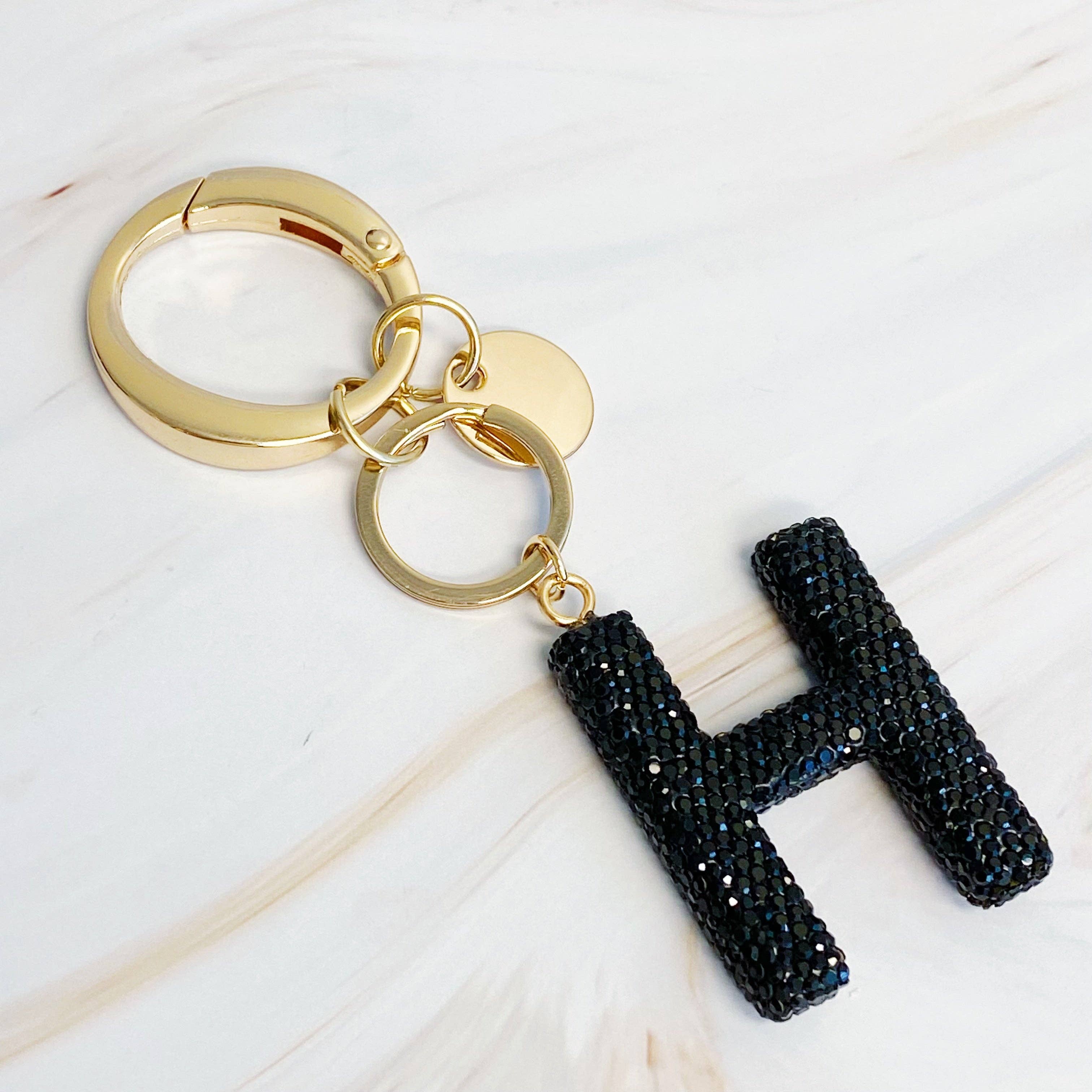 Ellison+Young - Wholesale Keychain - Women's - It Girl Glam Initial Key Chain22