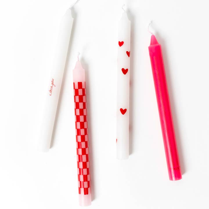 Palette Amsterdam – wholesale Tapered candle/candlestick – 4 Pattern Taper Candles - Extra Tall