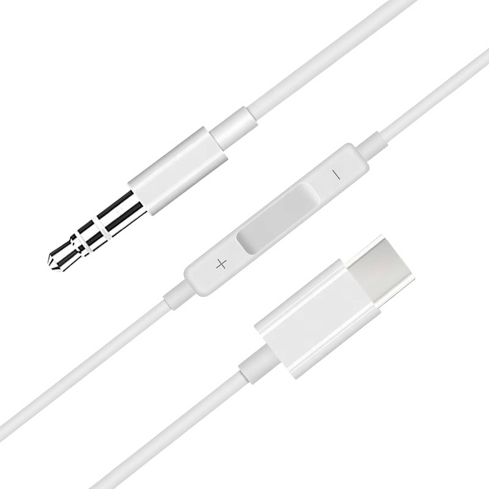 Mighty Wireless - Wholesale Charging Cable - Type C To Male Auxiliary Cable With Volume Control MHCM222