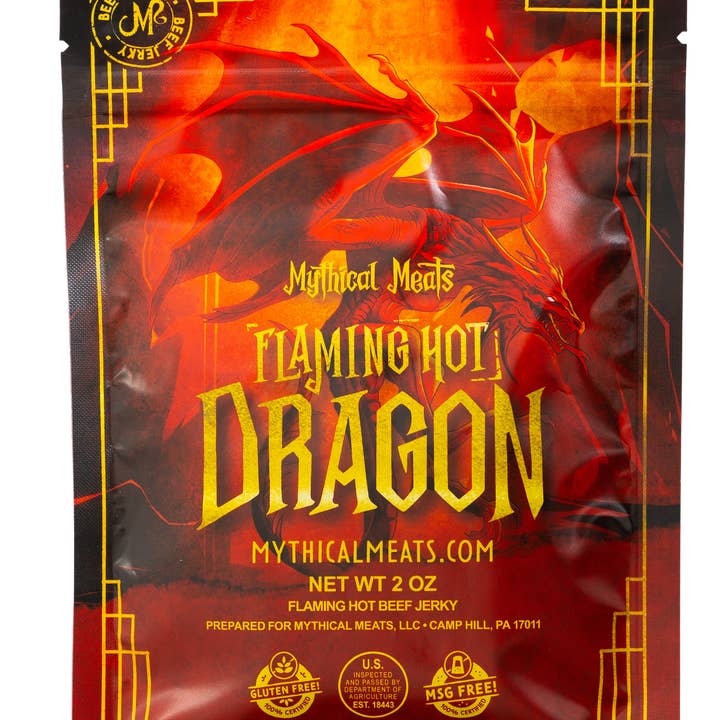Mythical Meats - Wholesale Jerky - Mythical Meats Beef Jerky - 2 Ounce