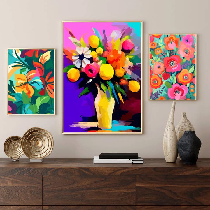 Henri Matisse Style Blue Print Bundle of 3 for wholesale by Suave Art Prints