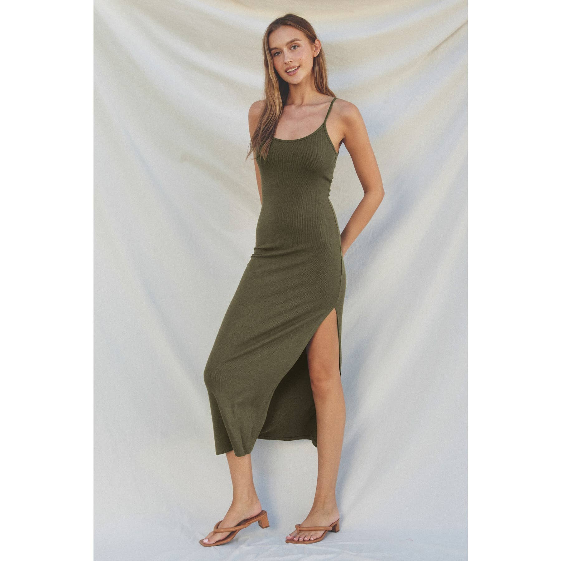 Dress Forum - Vente Robe – femme - Robe longue moulante en tricot côtelé (1)5