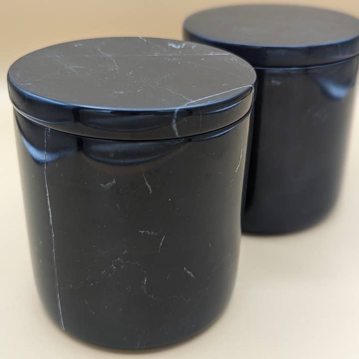 George Jack Candle Co - Wholesale Jar/Filled Candle - Black Marble Candle1