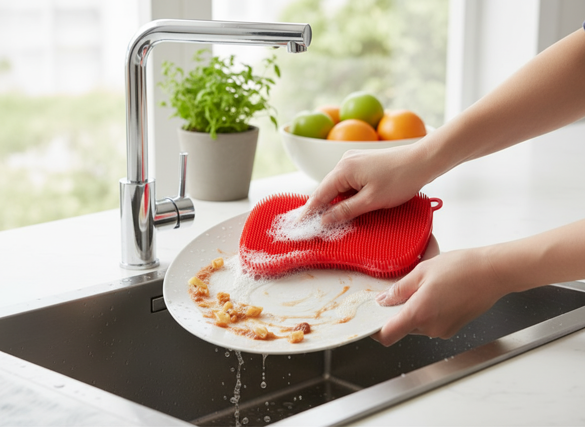 Kadra Kitchenware - Wholesale Cleaning Sponge - Kuhn Rikon - Stay Clean, Silicone Scrubber1