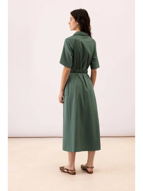 Lanidor - Wholesale Dress - Women's - Shirt-Style Dress With Belt (405409-117)
