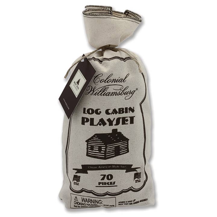Roy Toy - Wholesale Building Set - Kids - Roy Toy Log Cabin Canvas Bag with logo option
