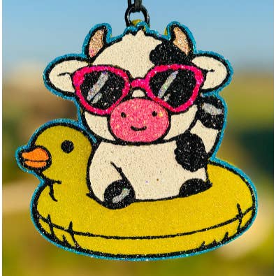 Cow in duck Floatie Car Freshie/Car Scent/Air Freshener for wholesale by Scent Story Freshies