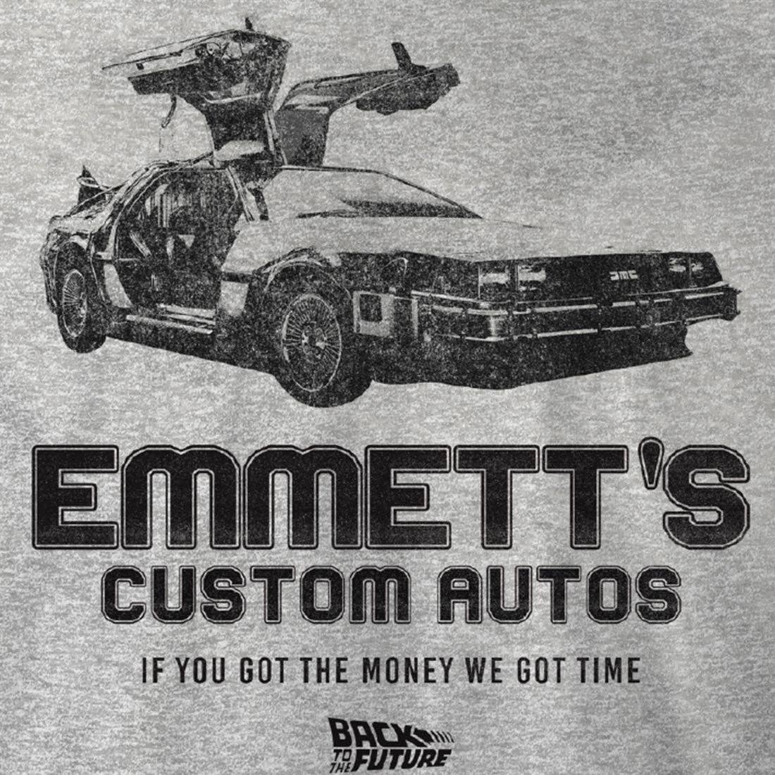 Grigio melange T-shirt "Back to the Future" - Emmett's Custom Autos in vendita all'ingrosso su Faire1