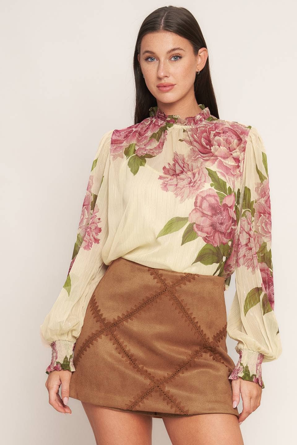 IVOIRE Un haut tissé imprimé - IT13885 en vente sur Faire2