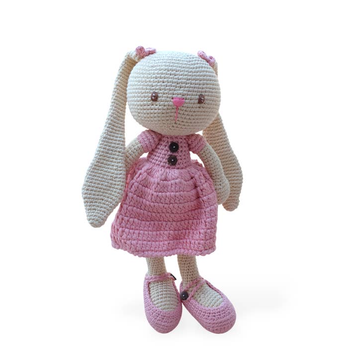 Lala Il Coniglio - animale all'uncinetto fatto a mano per la vendita all'ingrosso da parte di Giramisu Canada