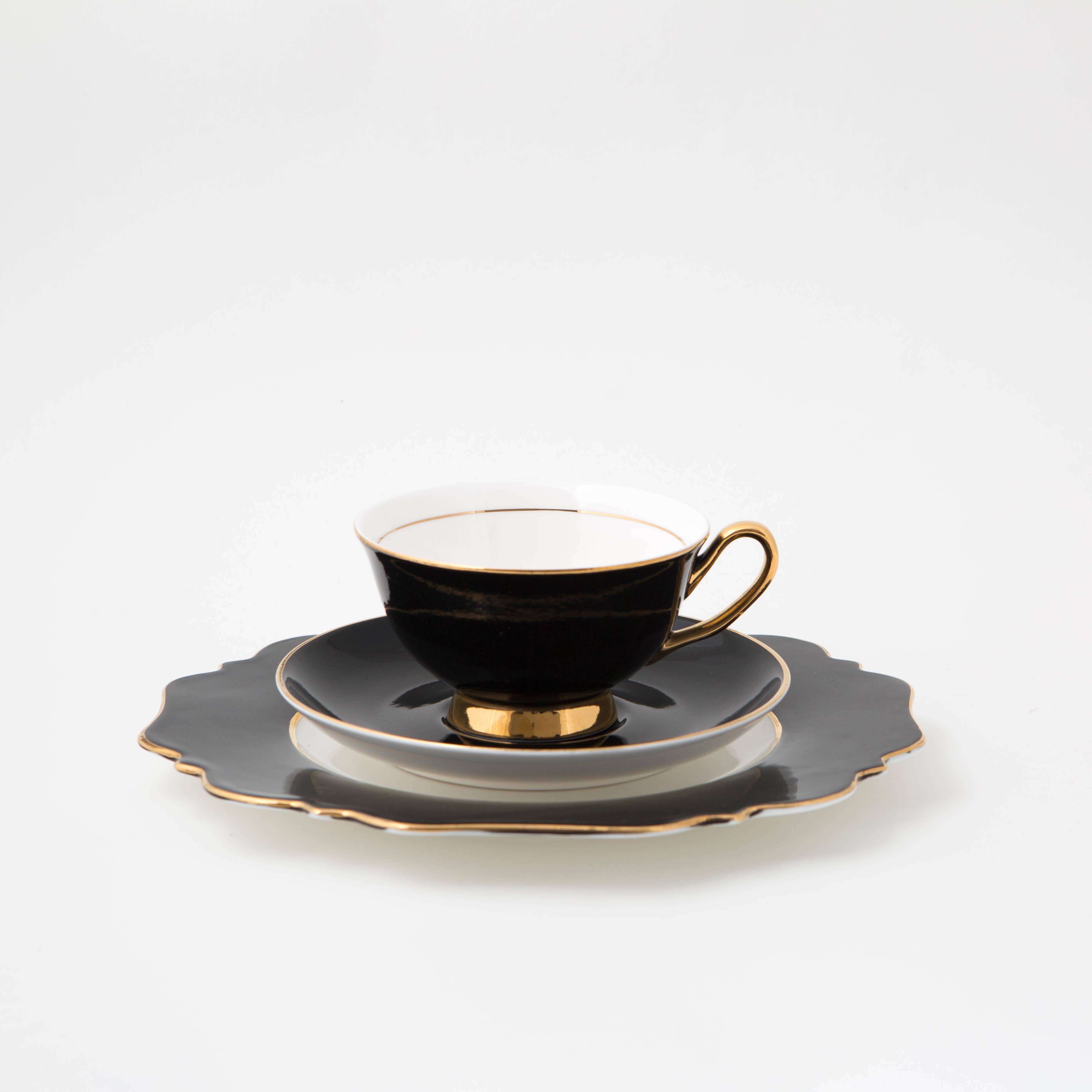 LyndalT - Wholesale Coffee/Tea Cup - Black Teacup and Saucer - 250mL4