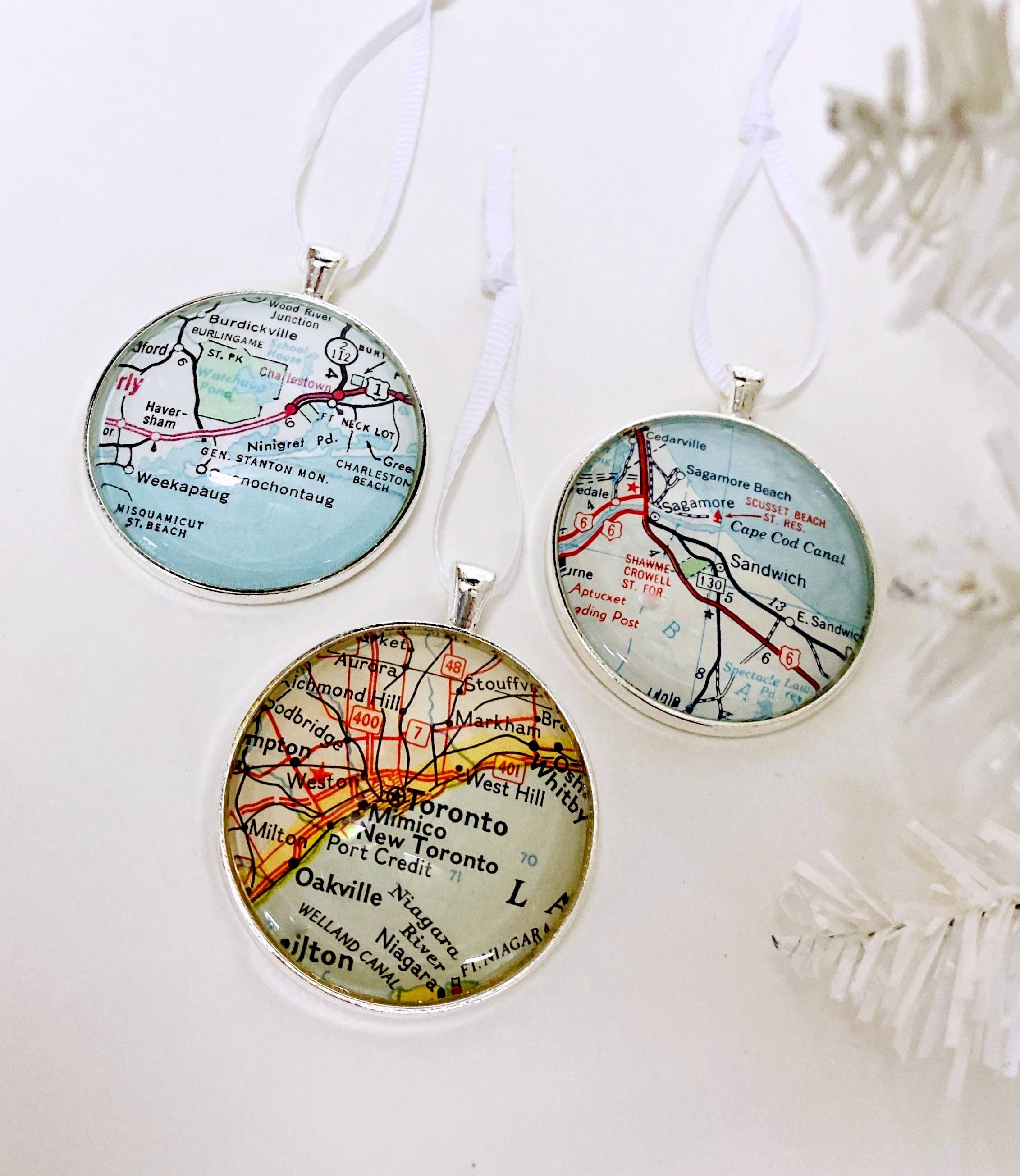 Tanner Glass - Vente Objets de décoration - Ornement : Carte Vintage - vous choisissez l'emplacement3