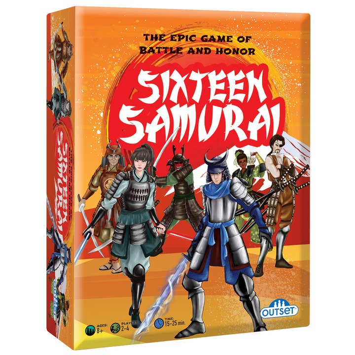 Sixteen Samurai: A Fast-Paced Battle of Honor and Glory for wholesale by Outset Games and Cobble Hill Puzzles