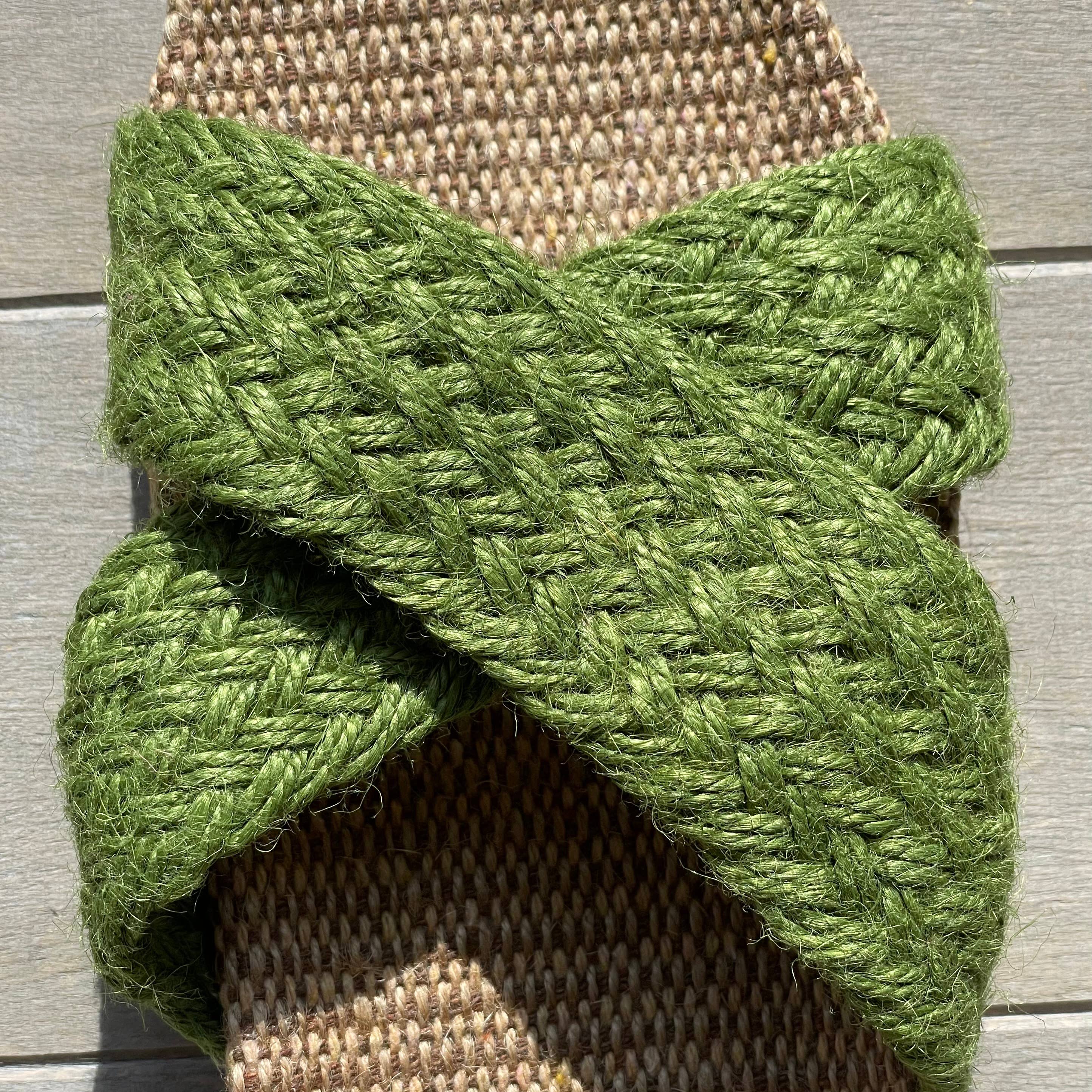 LES MAURICETTES - Vendita all'ingrosso Sandali - Donna - LES MAURICETTES ciabatte verdi in corda intrecciata per l’estate7