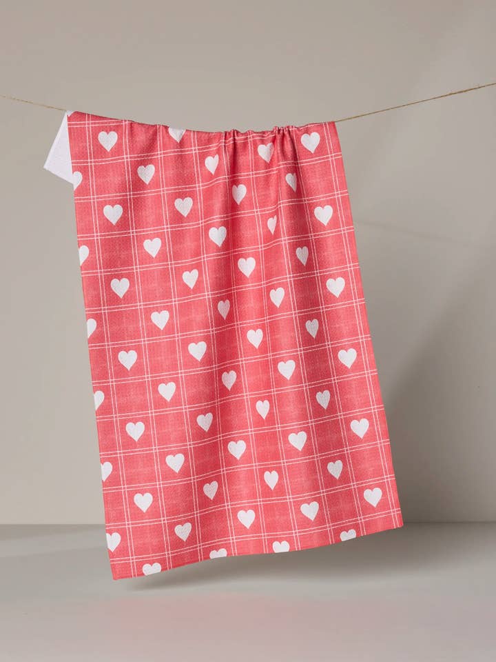 Kind Spirit Red Tea Towel for wholesale by Geometry