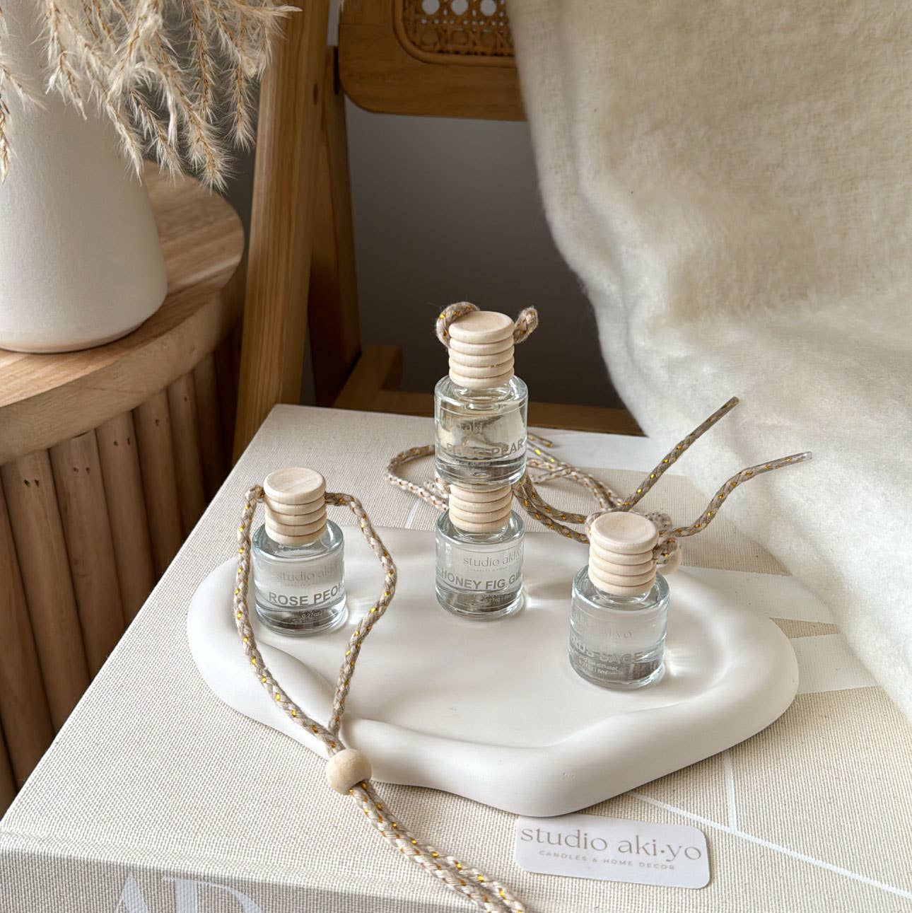 Studio Akiyo - Wholesale Car Freshener - Unisex - Car Diffuser Vanilla + Black Raspberry | Natural Car Freshie5