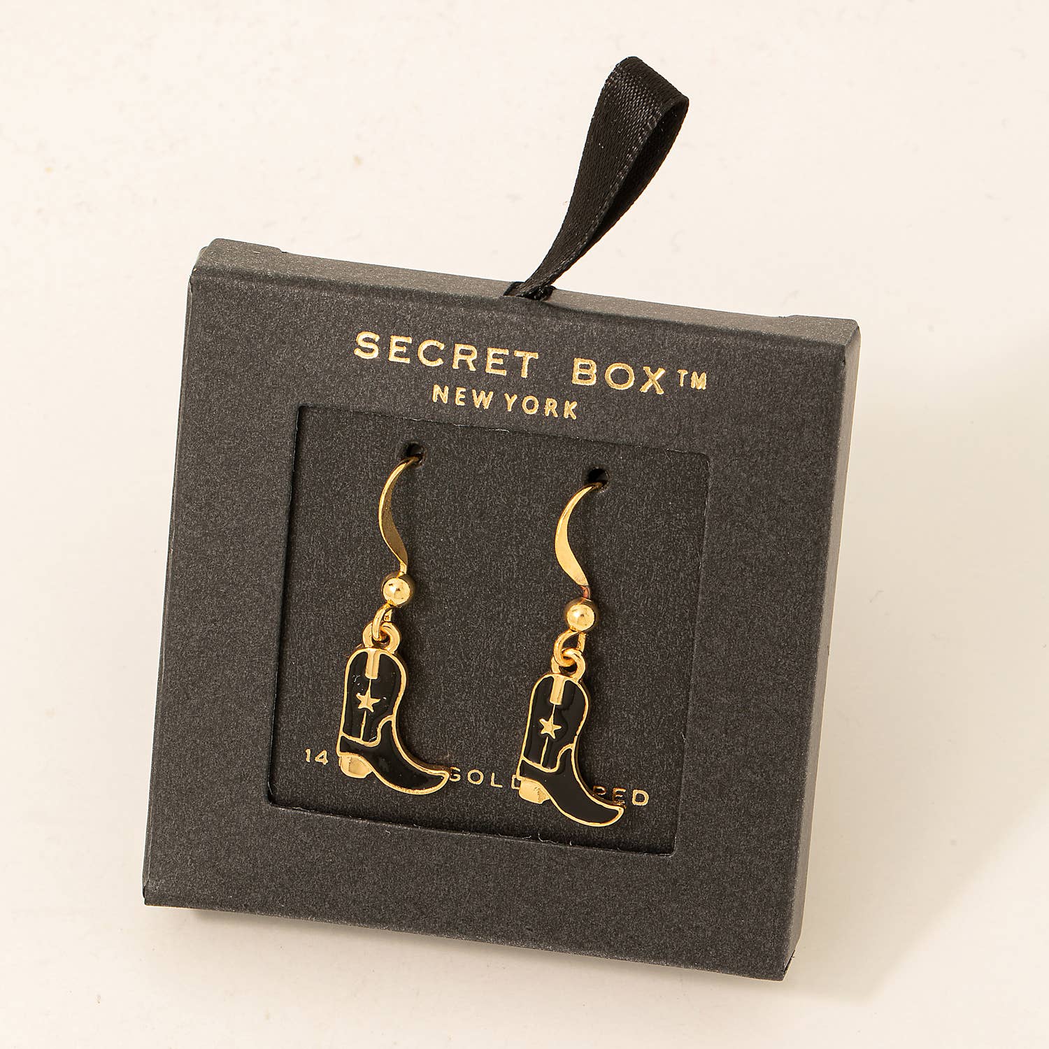 Fame Accessories - Wholesale Dangle Earrings - Secret Box Western Cowboy Boot Earrings2