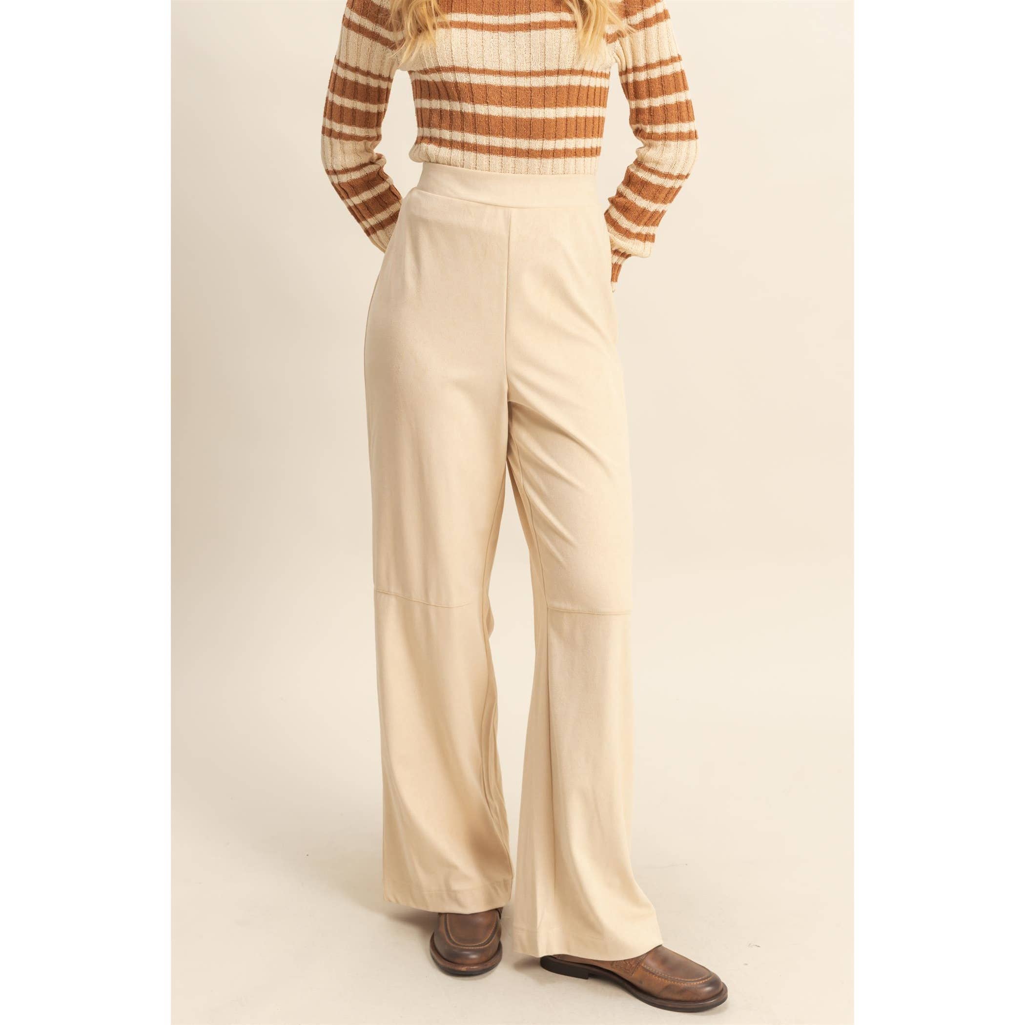 HYFVE – wholesale Byxor - Dam – Breda byxor i mocka med skräddarsydd passform11