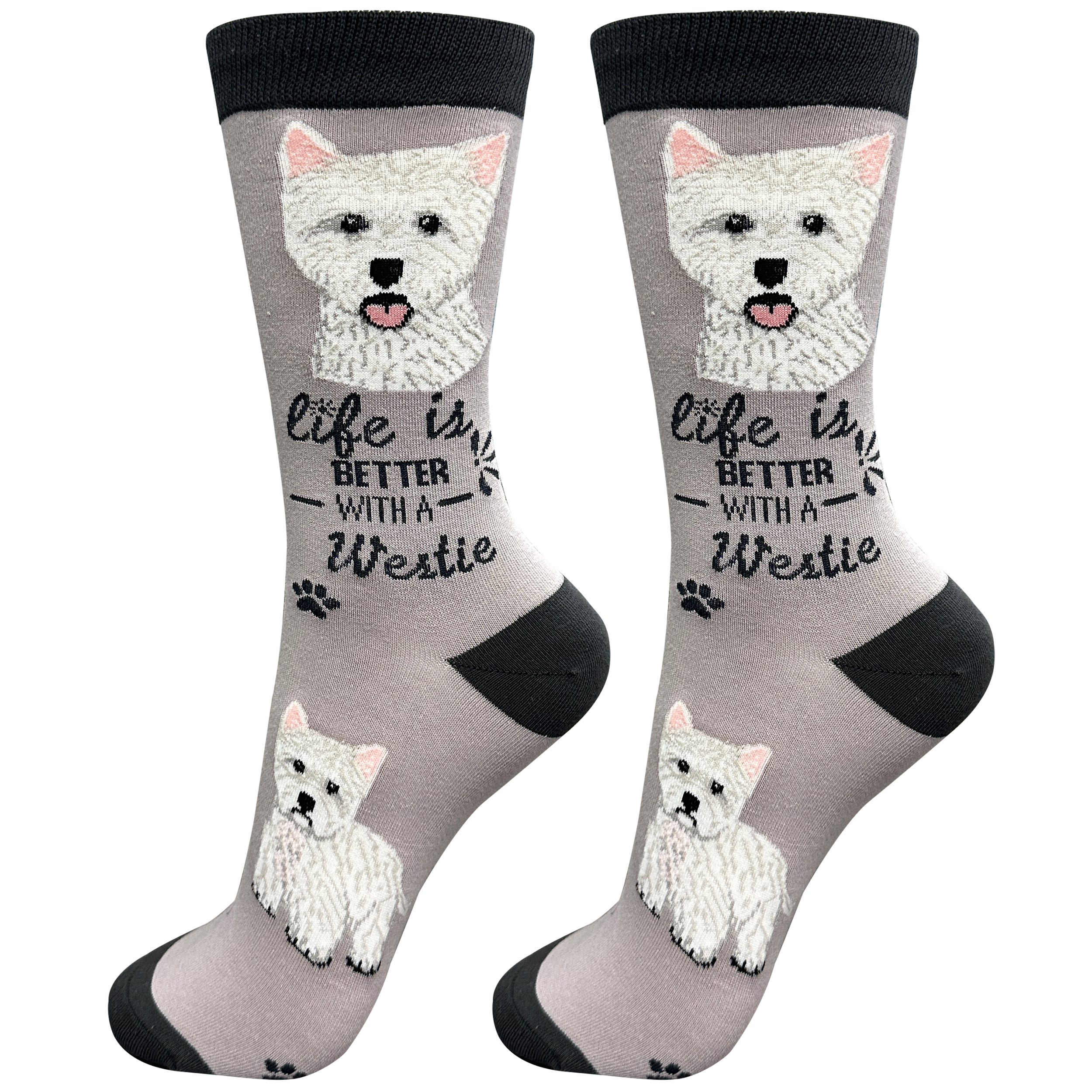 E&S Pets – wholesale Strumpor - Unisex – Westie Hundstrumpor - Roliga Novelty Crew-strumpor - Unisex0